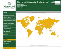 Tablet Screenshot of marywood.abroadoffice.net